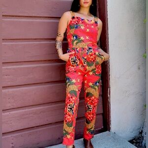 EUC Nooworks Tiger Pride Print Overalls - Medium